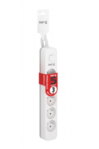 Obrázok pre HSK DATA Kerg M02403 5 Earthed sockets - 3.0m power strip with 3x1 5mm2 cable 16A
