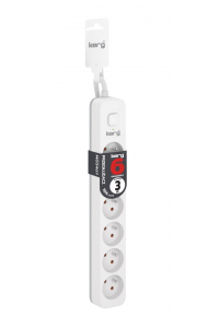 Obrázok pre HSK DATA Kerg M02407 6 Earthed sockets - 3.0m power strip with 3x1mm2 cable 10A
