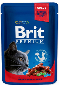 Obrázok pre BRIT Premium Cat Beef Stew&Peas - mokré krmivo pro kočky - 100g