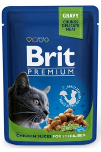 Obrázok pre BRIT Premium Cat Chicken Sterilised - mokré krmivo pro kočky - 100g