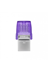 Obrázok pre Kingston Technology DataTraveler microDuo 3C USB paměť 256 GB USB Type-A / USB Type-C 3.2 Gen 1 (3.1 Gen 1) Nerezová ocel, Purpurová