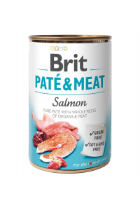 Obrázok pre BRIT Paté & Meat s lososem - mokré krmivo pro psy - 400 g