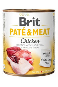 Obrázok pre BRIT Paté & Meat s kuřecím masem - mokré krmivo pro psy - 800g