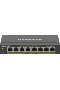 Obrázok pre NETGEAR 8-Port Gigabit Ethernet High-Power PoE+ Plus Switch (GS308EPP) Řízený L2/L3 Gigabit Ethernet (10/100/1000) Podpora napájení po Ethernetu (PoE) Černá