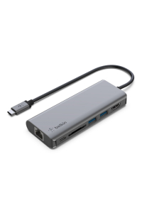 Obrázok pre Belkin AVC008BTSGY dokovací stanice/replikátor portů USB 3.2 Gen 1 (3.1 Gen 1) Type-C Černá, Šedá