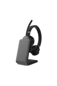 Obrázok pre Lenovo Go Wireless ANC Sluchátka s mikrofonem Kabelový a bezdrátový Přes hlavu Kancelář / call centrum USB typu C Bluetooth Nabíjecí podstavec Černá