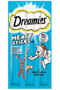 Obrázok pre DREAMIES Meaty Sticks Salmon - pamlsek pro kočky - 30 g
