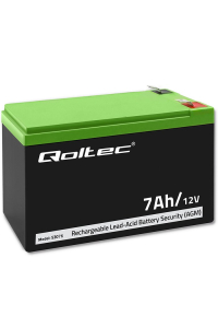 Obrázok pre Qoltec 53076 Baterie AGM | 12V | 7Ah | Bezpečnostní
