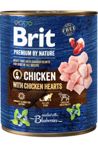 Obrázok pre BRIT Premium by Nature Chicken with hearts - Mokré krmivo pro psy - 800 g