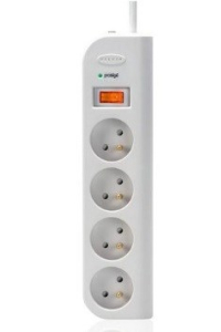 Obrázok pre Belkin F9E400FR1M přepěťová ochrana Bílá 4 AC zásuvky / AC zásuvek 230 V 1 m
