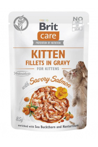 Obrázok pre BRIT Care Cat Kitten Savory Salmon Pouch - mokré krmivo pro kočky - 85 g