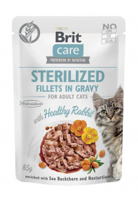 Obrázok pre BRIT Care Cat Sterilized Rabbit Pouch - mokré krmivo pro kočky - 85 g
