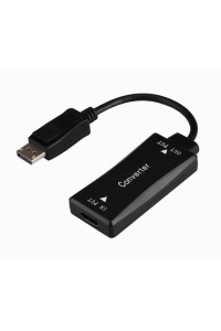 Obrázok pre Gembird A-HDMIF30-DPM-01 Aktivní 4K 30Hz HDMI zásuvkový adaptérový kabel DisplayPort samec, 0,15 m, černý