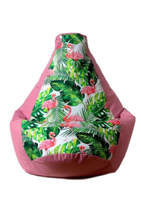 Obrázok pre Sako taška pouffe Pear print pink-flaming XXL 140 x 100 cm