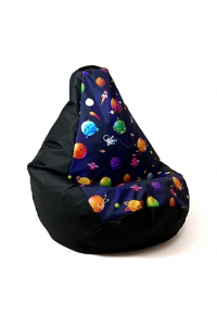 Obrázok pre Sako taška pouffe pear print black-planets L 105 x 80 cm