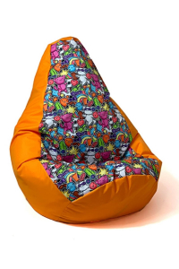 Obrázok pre Sako taška pouffe pear print orange-fairy 2 L 105 x 80 cm