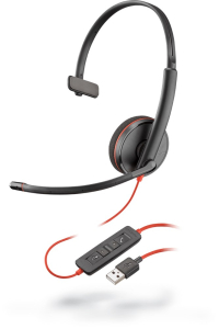 Obrázok pre POLY Blackwire C3210 Sluchátka s mikrofonem Kabel Přes hlavu Kancelář / call centrum USB Typ-A Černá