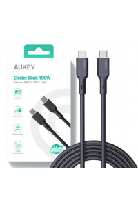 Obrázok pre AUKEY CB-SCC102 USB-C Type-C Power Delivery PD 100W 5A 1.8m Silikon Černá