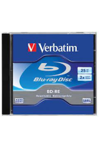 Obrázok pre BLU RAY 25GB, 1-2X, PREPISOVATEĽNÉ, VERBATIM