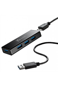 Obrázok pre Rozbočovač j5create USB 3.0 4-PORT Mini Hub 4xUSB 3.0; barva černá JUH340-N