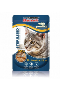 Obrázok pre SUPER BENEK Sterilised with poultry - mokré krmivo pro kočky - 100g
