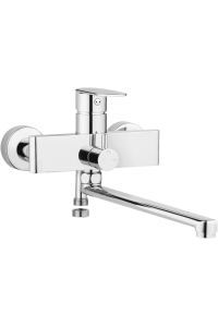 Obrázok pre Wall-mounted washbasin and bath mixer with extended spout - hose connection