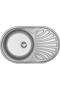 Obrázok pre 1-bowl steel sink with drainer
