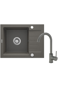 Obrázok pre Granite sink with 1-bowl faucet with drainer