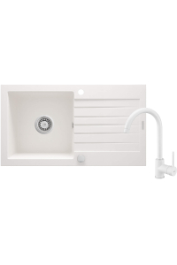 Obrázok pre Granite sink with 1-bowl faucet with drainer