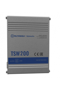 Obrázok pre Teltonika TSW200 síťový přepínač Nespravované Gigabit Ethernet (10/100/1000) Podpora napájení po Ethernetu (PoE) Hliník