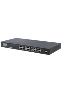 Obrázok pre Intellinet 561242 síťový přepínač Nespravované Gigabit Ethernet (10/100/1000) Podpora napájení po Ethernetu (PoE) 1U Černá