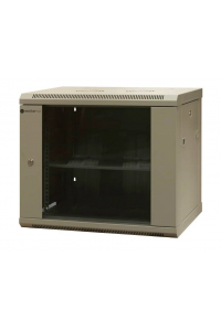Obrázok pre EMITERNET Separate wall-mounted cabinet 19'' 9U, unassembled, sheet metal/glass door, 600x450x500mm width/depth/height. EM/AS6409X