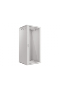 Obrázok pre Lanberg wall-mounted installation rack cabinet 19'' 27U 600x600mm gray (glass door)