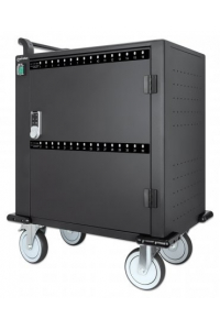 Obrázok pre Manhattan 716000 vozík a skříň pro nabíjení přenosných zařízení Přenosný vozík na zařízení Černá