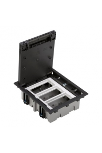 Obrázok pre Floor box 12M - 12-module floor box for mounting 22.5x45 mm (45x45 mm) sockets