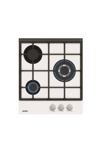 Obrázok pre Simfer Hob H4.305.HGSBB Gas on glass, Number of burners/cooking zones 3, Rotary knobs, White