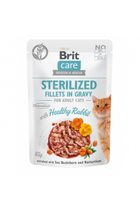 Obrázok pre BRIT Care Sterilized Fillets in Gravy Rabbit - mokré krmivo pro kočky - 85 g