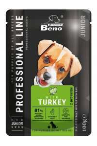 Obrázok pre SUPER BENO Junior Turkey - mokré krmivo pro psy - 100 g