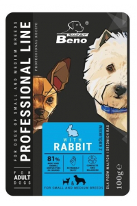 Obrázok pre SUPER BENO Adult Small and medium Rabbit - Mokré krmivo pro psy - 100 g
