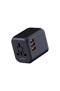Obrázok pre AUKEY PA-TA04 Universal Travel Adapter Charger 30W with USB-C & USB-A UK USA EU AUS CHN 150 Countries