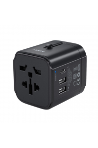 Obrázok pre AUKEY PA-TA01 Universal Travel Adapter Charger with USB-C & USB-A UK USA EU AUS CHN 150 Countries