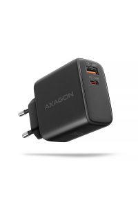 Obrázok pre Axagon ACU-PQ45 QC 3.0, 4.0/AFC/FCP/PPS/PD, 45W, schwarz - Netzladegerät mit USB-A und USB-C Schnittstelle Mibilní telefon, Chytrý telefon, Chytré hodinky, Tablet, Univerzální Černá AC Rychlé nabíjení Vnitřní