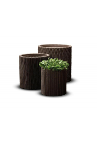 Obrázok pre KETER SET OF 3 PLANTERS S+M+L ANTHRACITE