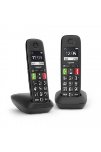 Obrázok pre Gigaset E290 Duo Analog/DECT telefon Identifikace volajícího Černá
