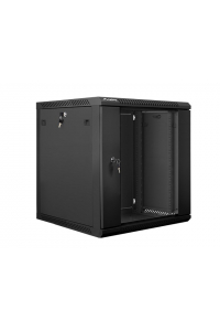 Obrázok pre Lanberg 19'' nástěnná instalační skříň 12U 600x600mm černá (skleněné dveře)