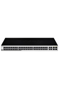 Obrázok pre D-LINK DGS-1210-52, Gigabit Smart Switch with 48 10/100/1000Base-T ports and 4 Gigabit MiniGBIC (SFP) ports, 802.3x Flow Control, 802.3ad Link Aggregation, 802.1Q VLAN, 802.1p Priority Queues, Port mirroring, Jumbo Frame support, 802.1D STP, ACL, LLDP, Ca