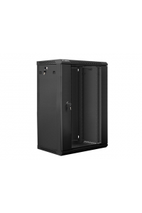 Obrázok pre Lanberg 19'' 18U nástěnná instalační skříň 600x450mm černá (skleněné dveře)