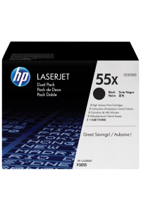 Obrázok pre HP 55X Dvojbalení černé originální tonerové kazety LaserJet s vysokou výtěžností