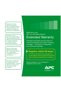 Obrázok pre APC Service Pack 3 Year Extended Warranty