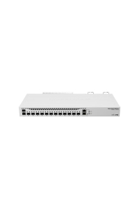 Obrázok pre Mikrotik CCR2004-1G-12S+2XS router zapojený do sítě Gigabit Ethernet Bílá